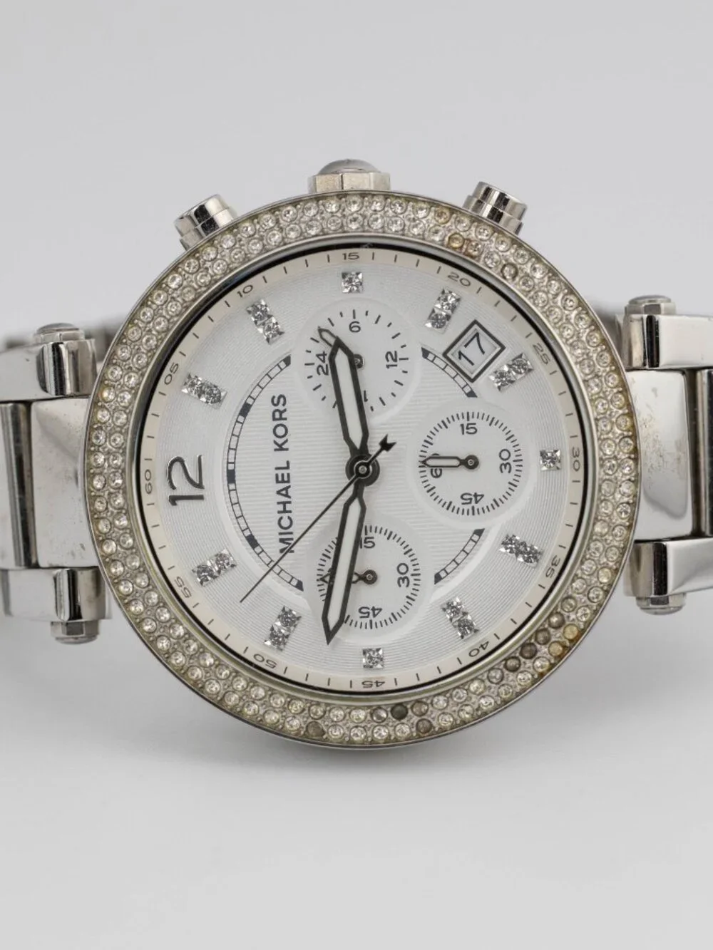 Michael Kors MK-5335 Chronograph Quartz Analog Women's Watch New Battery